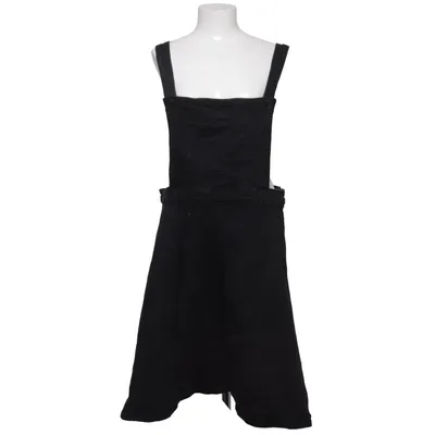 Dungaree dress (Black) from Hell Bunny Cotton, Elastane