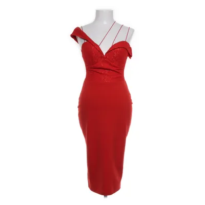 Cocktail dress (Red) from Rare London Cotton, Elastane, Polyamide, Polyester