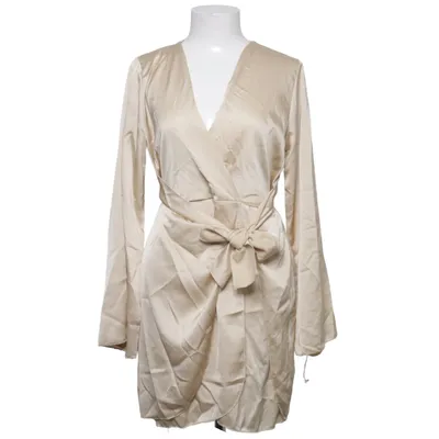 Wikkeljurk (Beige) van Femme Luxe Katoen, Elastaan