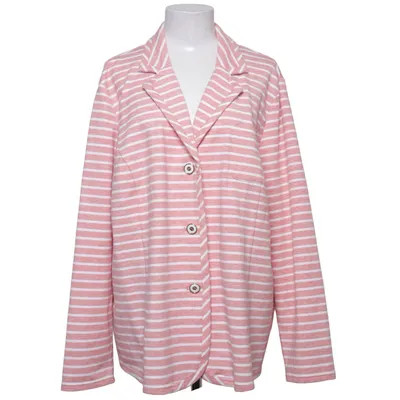 Blazer (Pink, White) from Fiora Blue Cotton, Elastane, Polyester