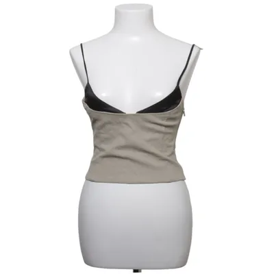 Crop top (Beige, Zwart) van Zara Katoen, Elastaan, Linnen