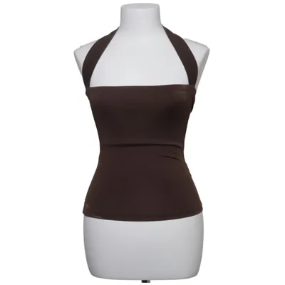 Halterneck top (Brun) fra Nelly Elastan, Genanvendt polyester