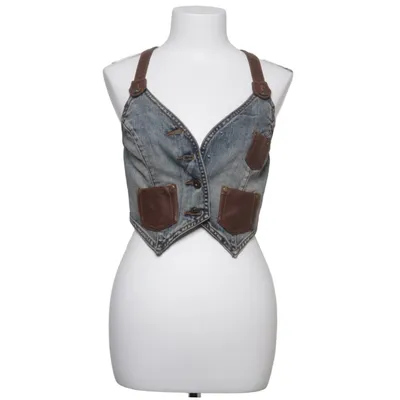 Spijker gilet (Blauw, Bruin) van Miss Sixty Katoen