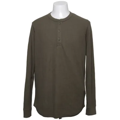 Farfarströja (Waffle Henley Neck Long Sleeve) från Uniqlo Bomull, Polyester