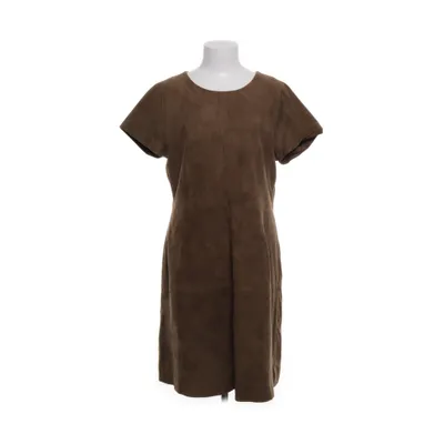 Læderkjole (Brun) fra Lexington Polyester, Ruskind