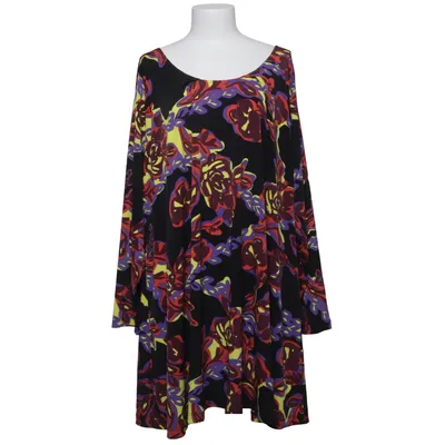 Klänning (Svart, Flerfärgad) från Yoek Elastan, Polyester