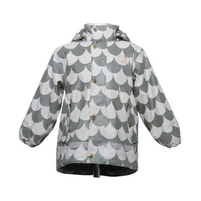 Regnjakke (Grå, Hvid) fra Petite Chérie Polyester, Polyurethan