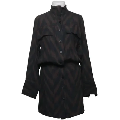Shirt dress (Black, Brown) from Massimo Dutti Polyester