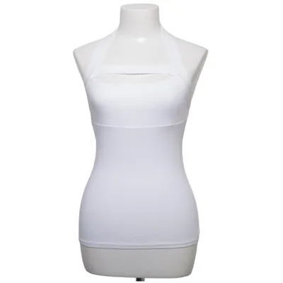 Halter neck top (White) from Moda International Cotton, Elastane