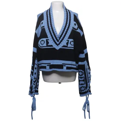 Sweater (Blue, Black) from H&M Studio Cotton, Polyamide, Polyester