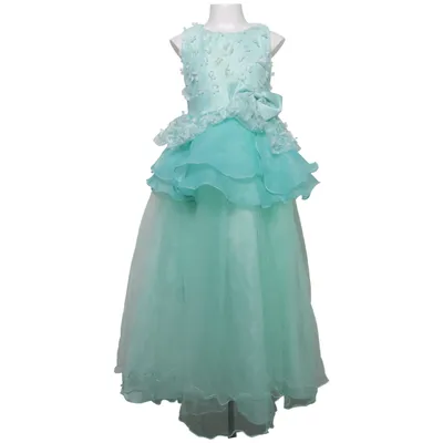 Blomsterpigekjole (Grøn) fra Ai Meng Baby Bomuld, Polyester