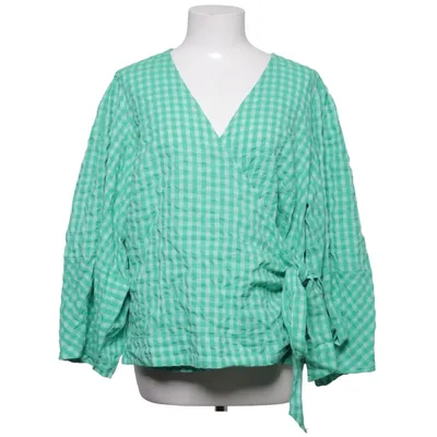 Wikkelblouse (Groen, Wit) van George Katoen