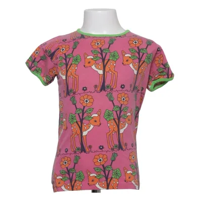 T-shirt (Roze, Meerkleurig) van Småfolk Katoen, Elastaan, Modal