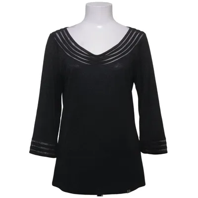 Top (Black) from Luna Elastane, Metallic fiber, Viscose
