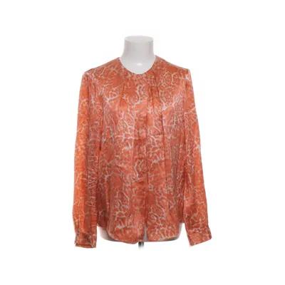 Blouse (Orange, White) from By Malene Birger Silk