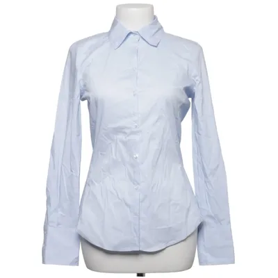 Shirt (Blauw) van Zara Katoen, Elastaan, Polyamide