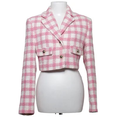 Blazer (Roze, Wit) van Mango Acryl, Katoen, Linnen, Lyocell, Polyamide, Polyester, Viscose