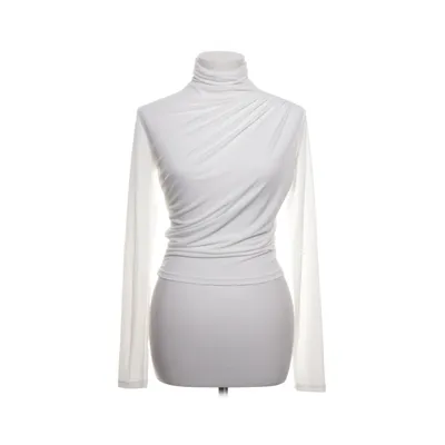 Lange mouwen shirt (C-STD/ DRAPE LONGSLEEVE TEE) van Costes Studio Elastaan, Polyester