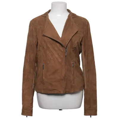 Biker jacket (Brown) from Cigno Nero Leather, Polyester