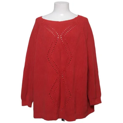 Sweater (Red) from Janina Curved Cotton, Polyester