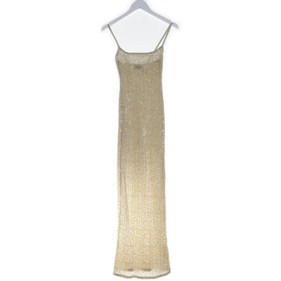 Robe longue (Or) de ASOS Design Fibre métallique, Polyester
