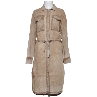 Skjortekjole (Beige) fra Made in italy Bomuld