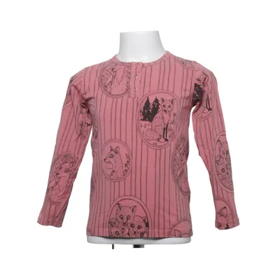Henley T-shirt (Pink, Sort) fra Mini Rodini Elastan, Økologisk bomuld