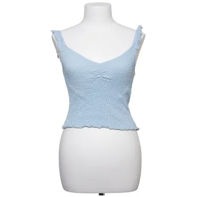 Crop top (Bleu) de Stradivarius Coton, Élasthane, Polyester