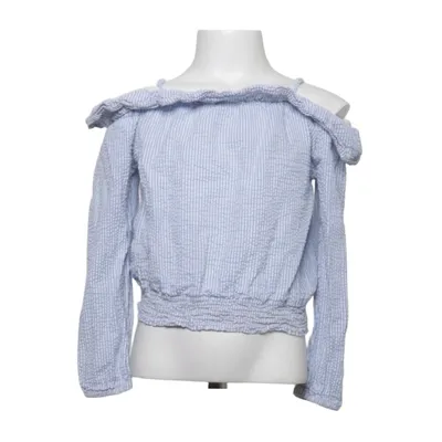 Blouse (Blue, White) from H&M Cotton