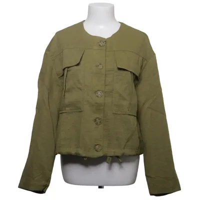 Jacke (Grün) von H&M Viskose, Polyamid, Leinen, Polyester