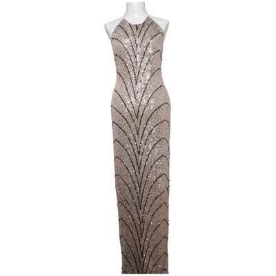Evening gown (Gold, Black) from Michael Costello x Revolve Elastane, Polyamide, Polyester