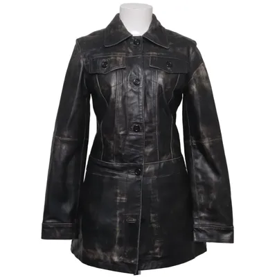 Leather jacket (Black, Gray) from Teddy Leather, Polyamide, Polyester