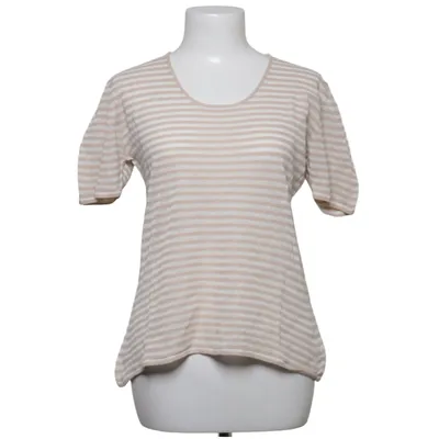T-shirt (Beige, Hvid) fra Akris Bomuld, Elastan, Silke