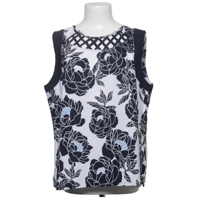 Top (Blue, White) from Roman Polyester