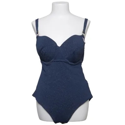 Maillot de bain une pièce (Bleu) de Gémo Élasthane, Fibre métallique, Polyamide, Polyester