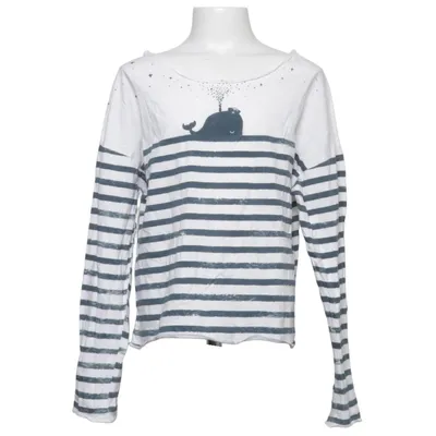 T-shirt à manches longues (Blanc, Bleu) de Oii
