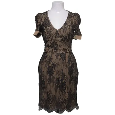 Dress (Beige, Black) from Paola Frani Elastane, Polyamide, Polyester, Viscose