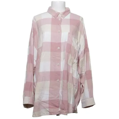 Flanellhemd (Pink, Beige, Weiß) von Monki Baumwolle, Viskose