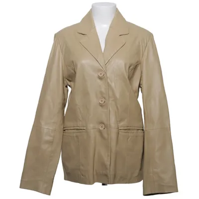Leren blazer (Beige) van Auluna Leather Company Acetaat, Leer