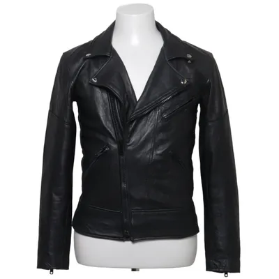 Biker jacket (Black) from Deadwood Leather, Polyester