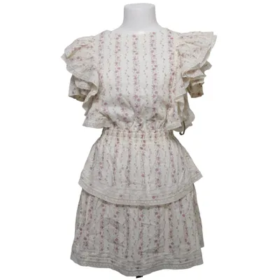 Jurk (Wit, Roze) van Sorella Katoen