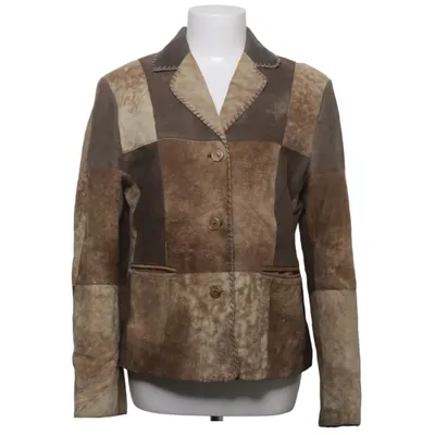 Läderkavaj (Beige, Brun) från Cabrini Viskos