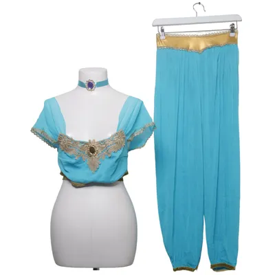Maskeradkläder (Blå, Guldfärgad) från Leg Avenue Elastan, Nylon, Polyester