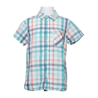 Short sleeve shirt (Blue, White, Orange) from Polarn O. Pyret Cotton