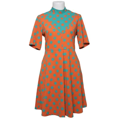 Jurk (Oranje, Groen) van Closet London Elastaan, Polyester