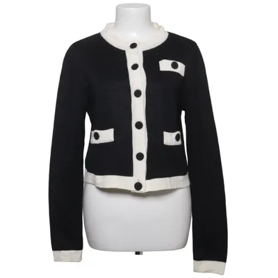 Cardigan (Sort, Hvid) fra Cora Kemperman Akryl, Merinould