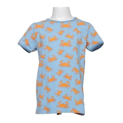 T-shirt (Blue, Orange) from Småfolk Elastane, Organic cotton