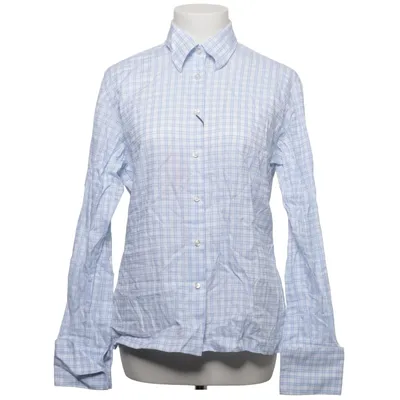 Shirt (Blue, White) from The Shirt Factory Cotton
