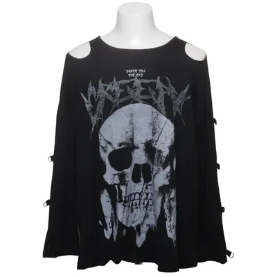 Langarmshirt (Schwarz) Elasthan, Polyester