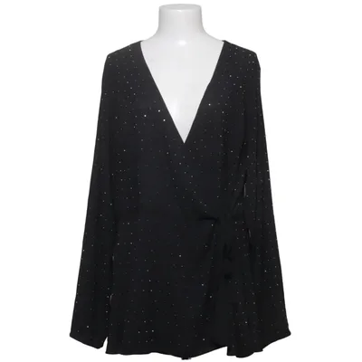 Wikkelblouse (Zwart) van City Chic Polyester